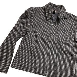 Old Navy Brown Woven Knit Jacket Academia Small Wool Blend